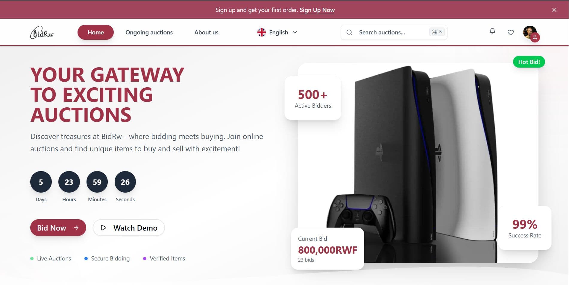 BidRW - Online Auction Platform